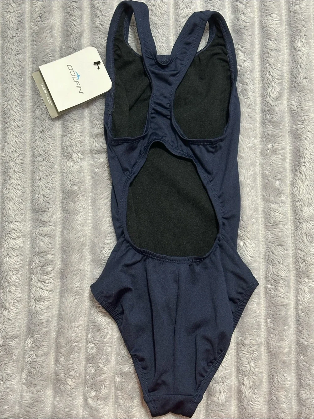 Dolfin Girls Navy High-Neck Bodysuit